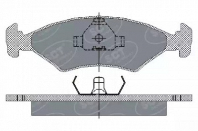 SCT GERMANY sp108pr -  Комплект тормозных колодок, дисковый тормоз